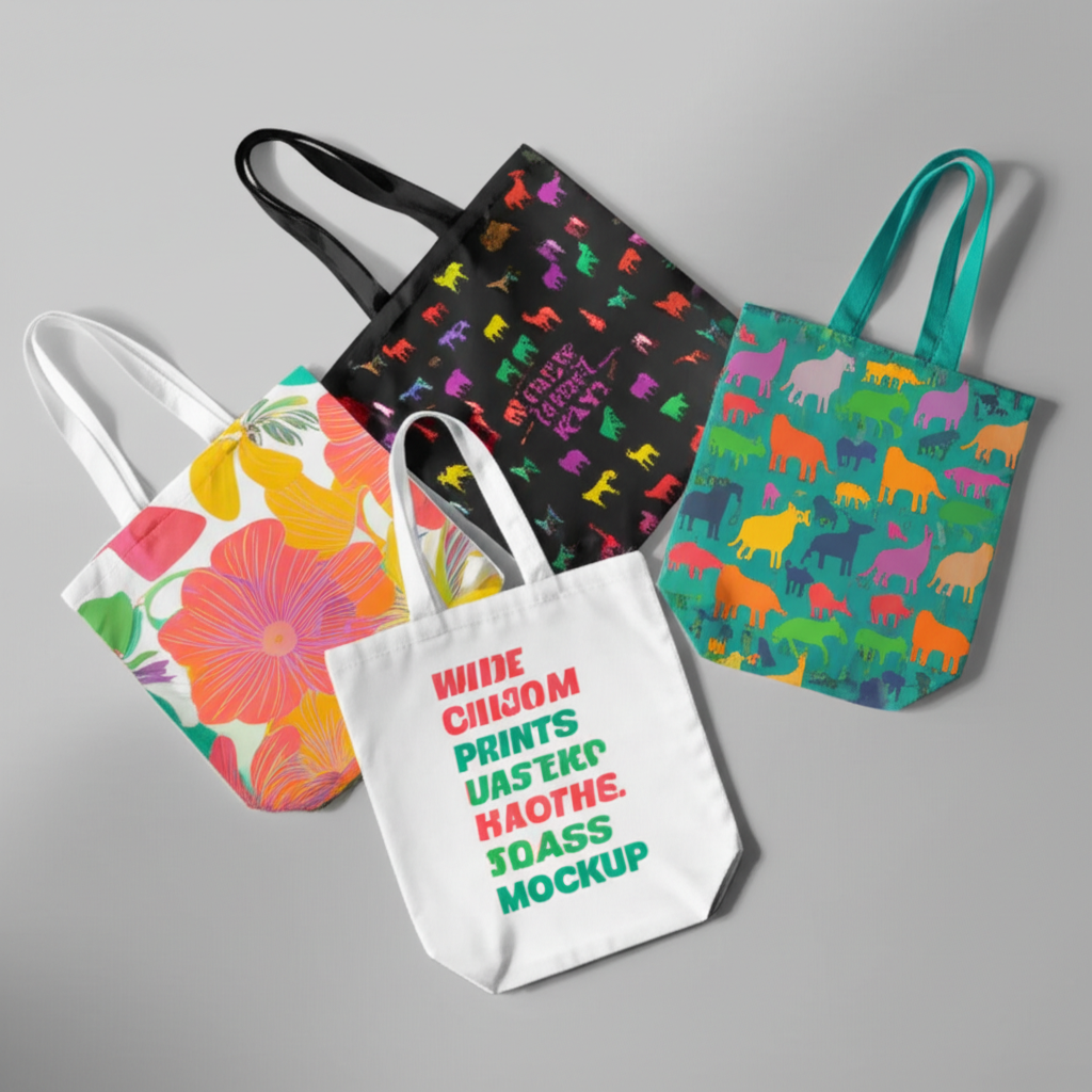 custom temalı bez çantalar - logo baskılı